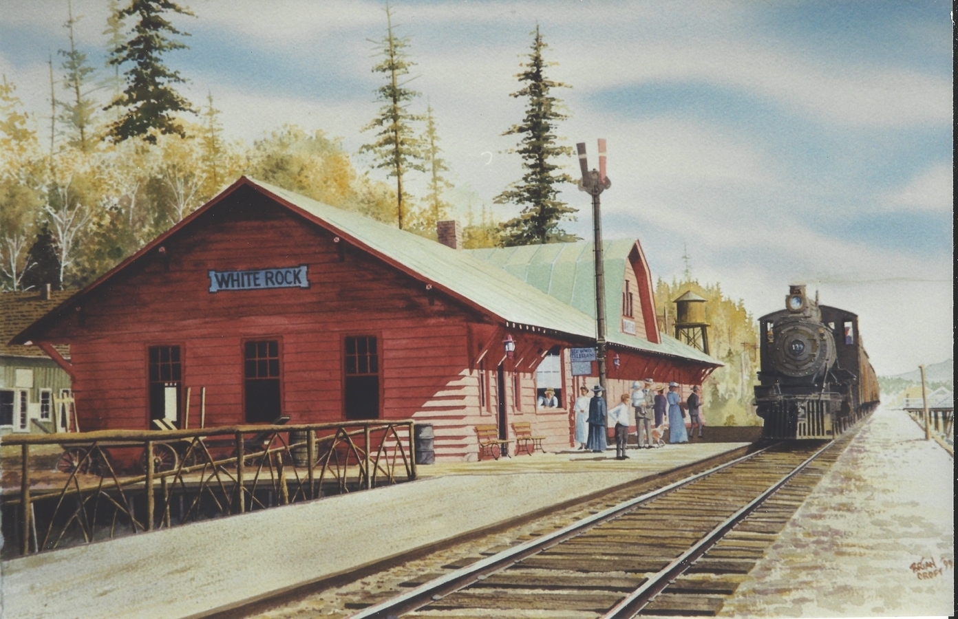 Brian Croft - Fraser Valley Collection - 174. White Rock Station circa 1915